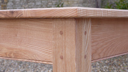 Ash dining table detail